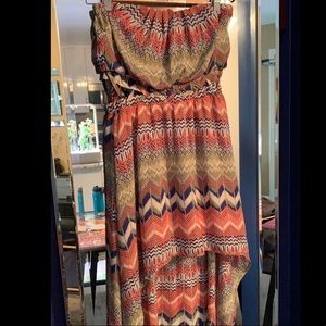 Colorful high low dress